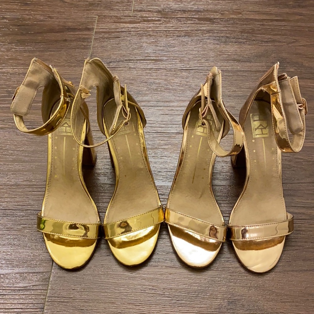 Metallic Chunky Block Heel Bundle ✨